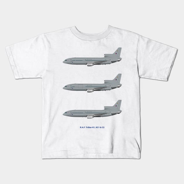 RAF tristars Kids T-Shirt by SteveHClark